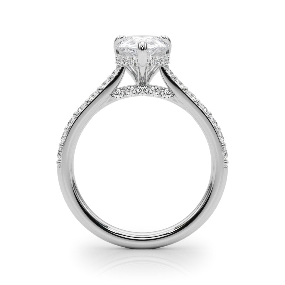 Mia Pear Hidden Halo Engagement Ring
