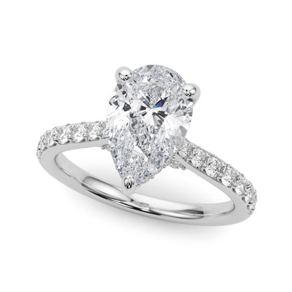 Mia Pear Hidden Halo Engagement Ring