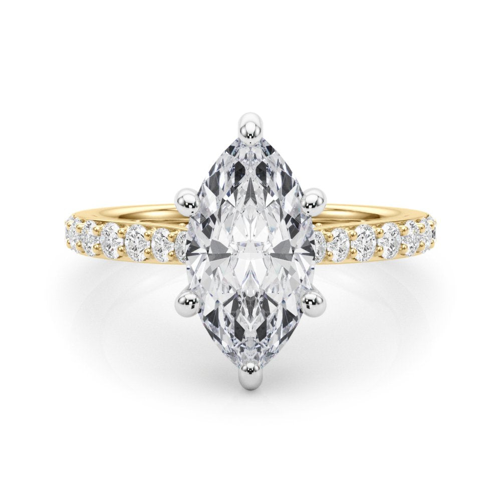 Ava Marquise Hidden Halo Engagement Ring