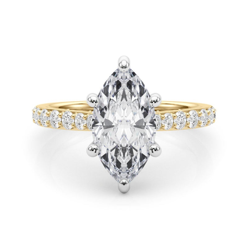Ava Marquise Hidden Halo Engagement Ring