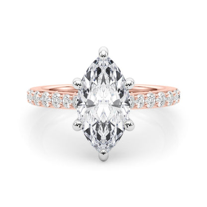 Ava Marquise Hidden Halo Engagement Ring