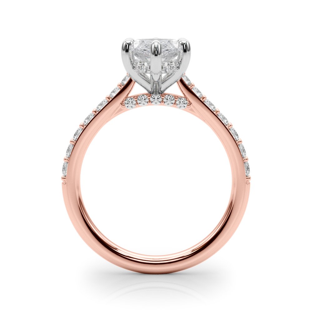 Ava Marquise Hidden Halo Engagement Ring