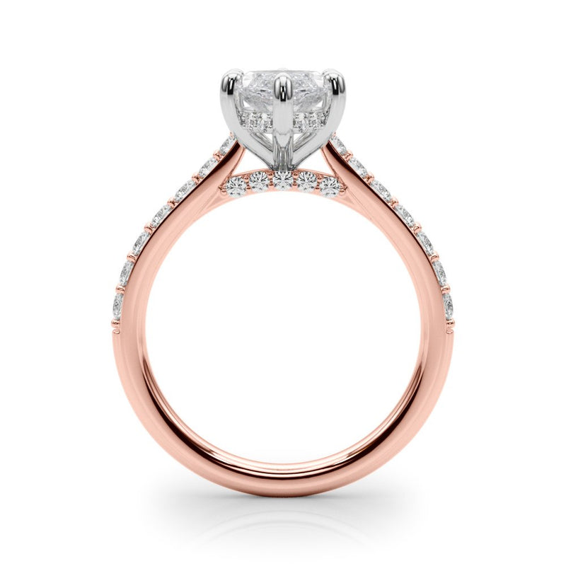 Ava Marquise Hidden Halo Engagement Ring