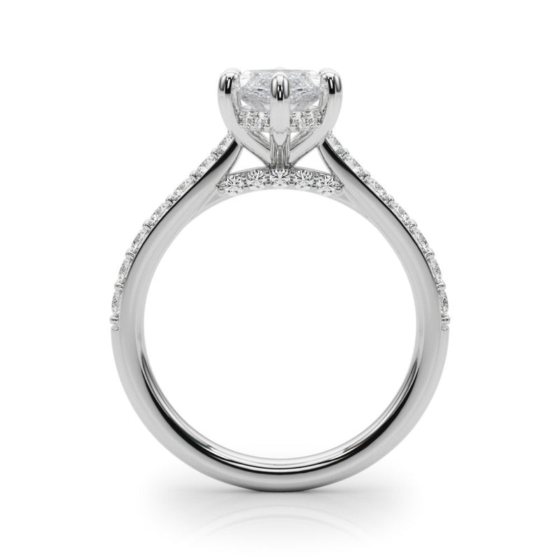 Ava Marquise Hidden Halo Engagement Ring