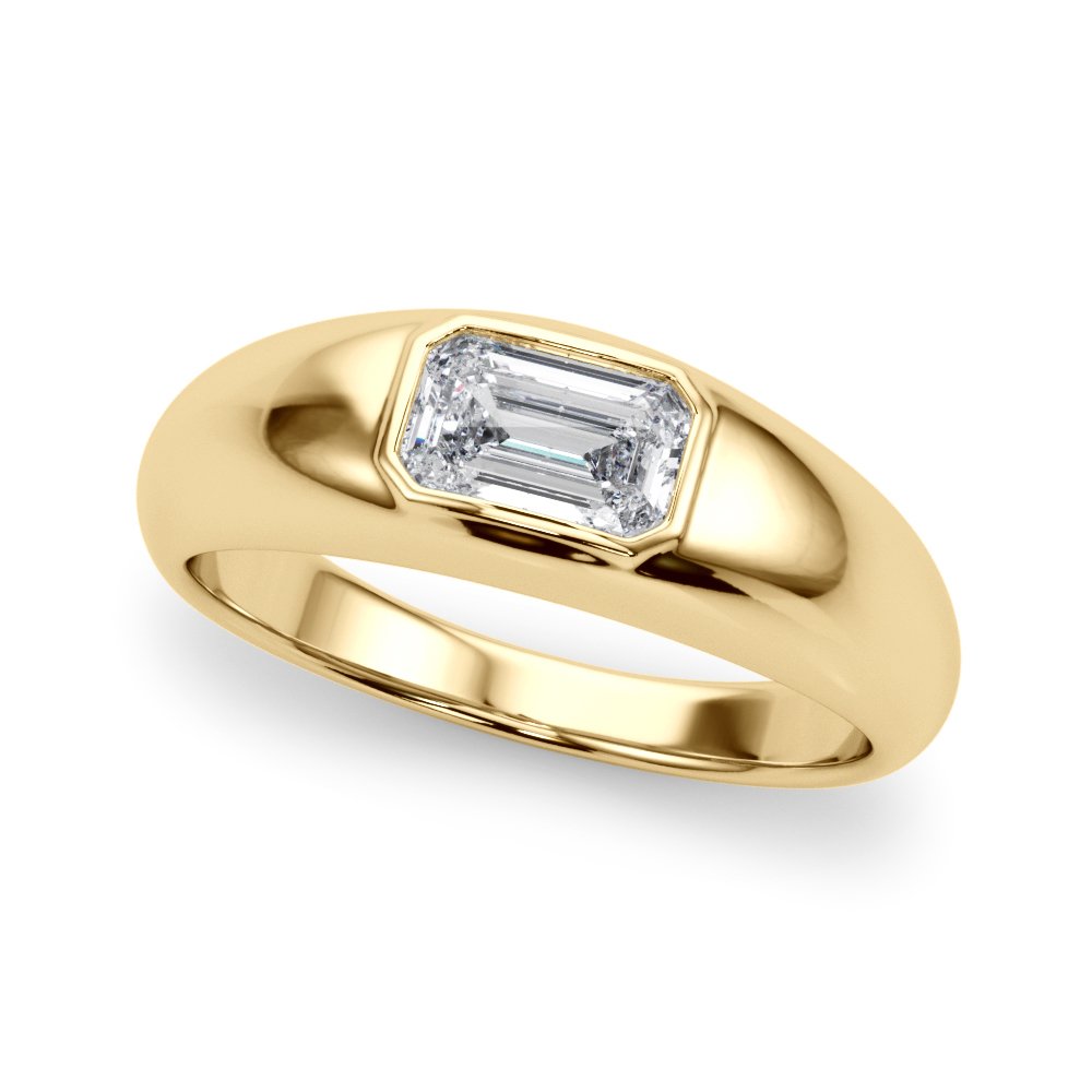 Margo Emerald Cut Diamond Band Engagement Ring