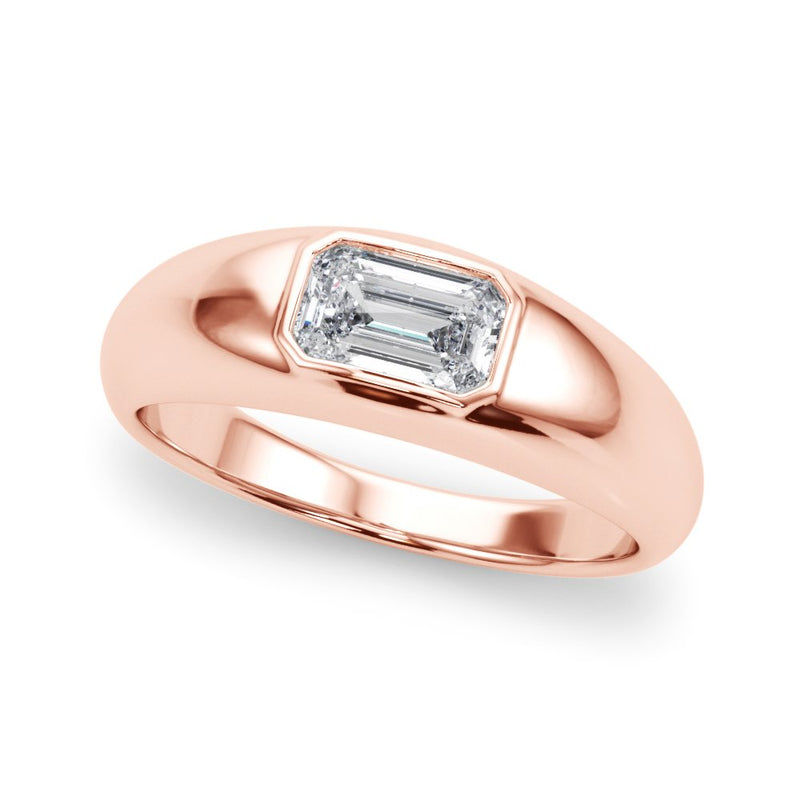 Margo Emerald Cut Diamond Band Engagement Ring