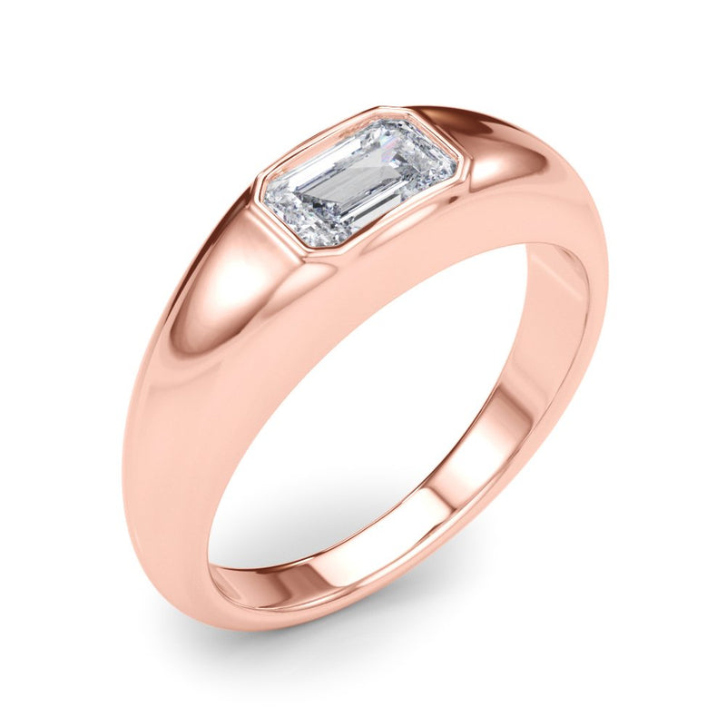 Margo Emerald Cut Diamond Band Engagement Ring