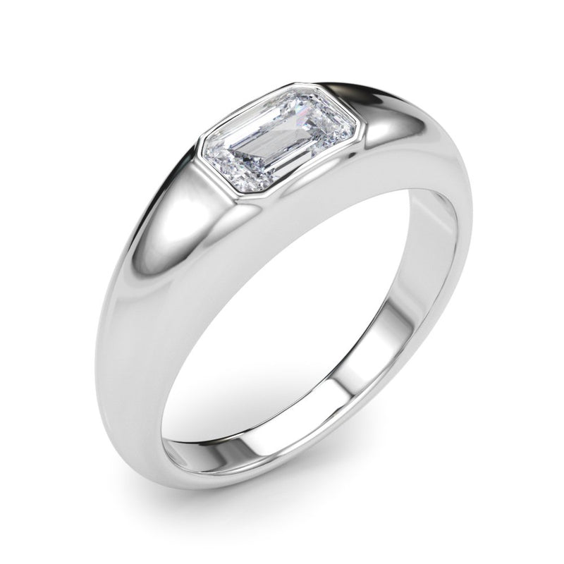 Margo Emerald Cut Diamond Band Engagement Ring