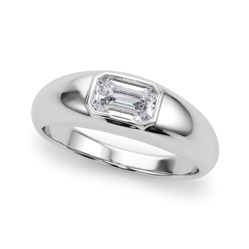 Margo Emerald Cut Diamond Band Engagement Ring