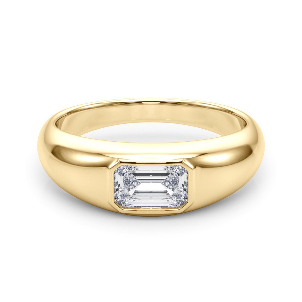 Margo Emerald Cut Diamond Band Engagement Ring