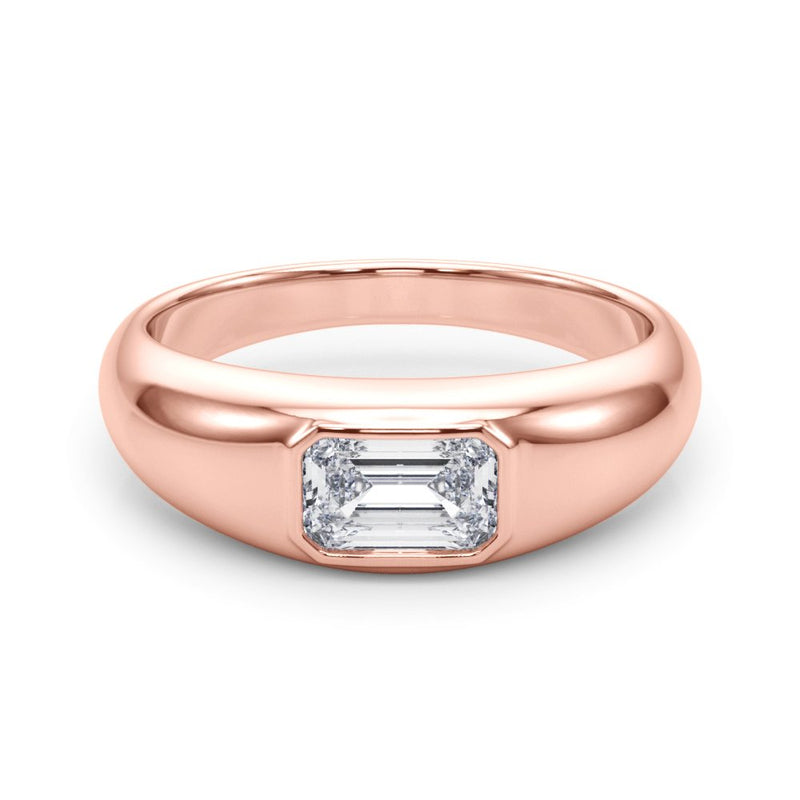Margo Emerald Cut Diamond Band Engagement Ring