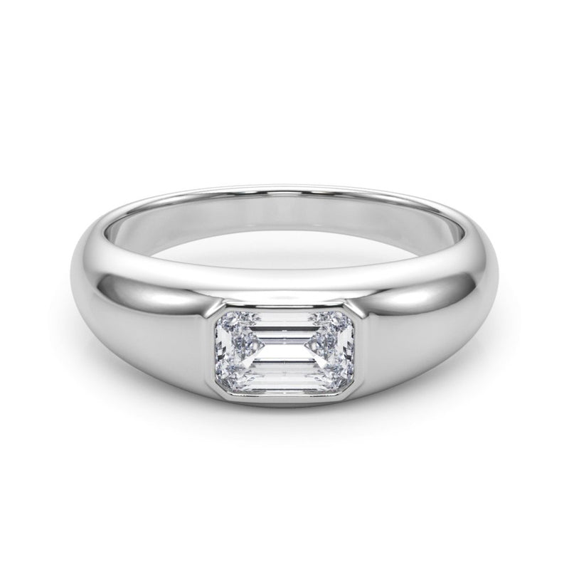 Margo Emerald Cut Diamond Band Engagement Ring