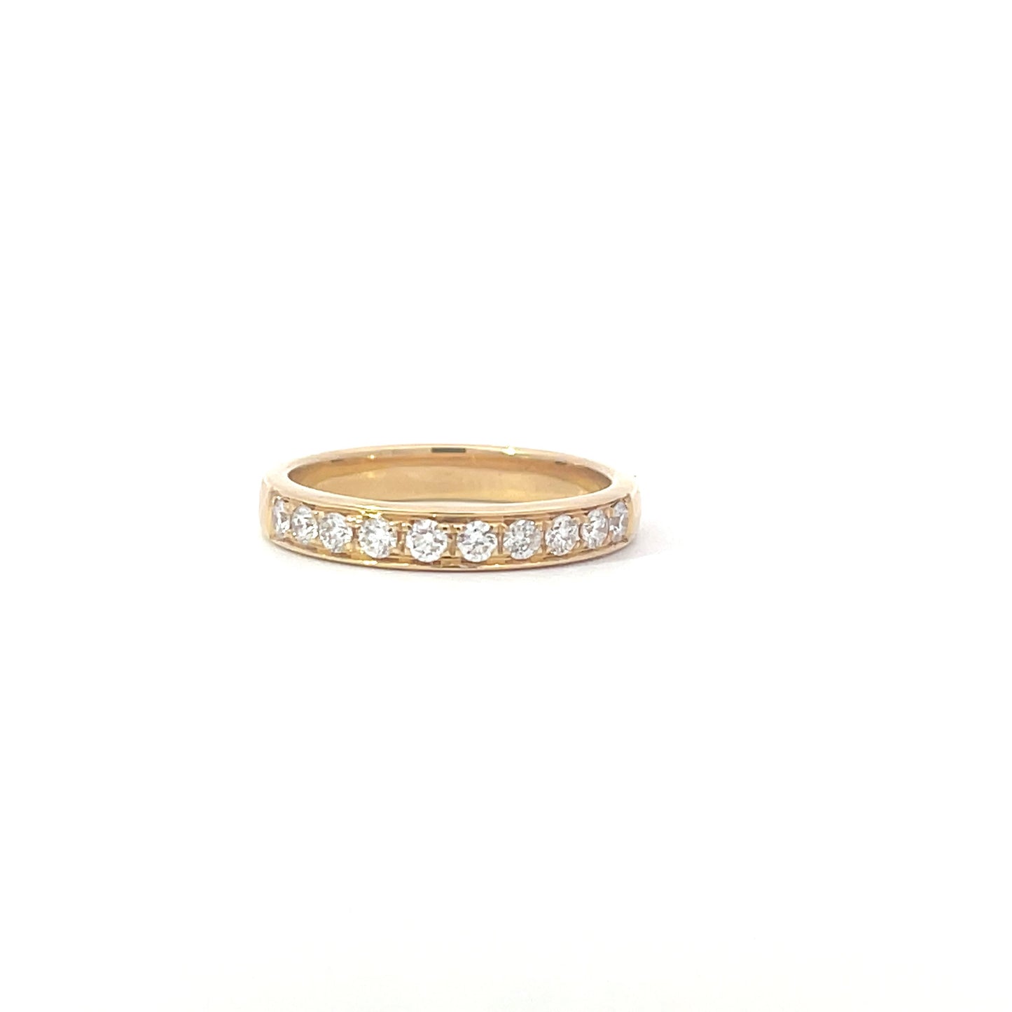 Laboratory grown eternity round diamond ring