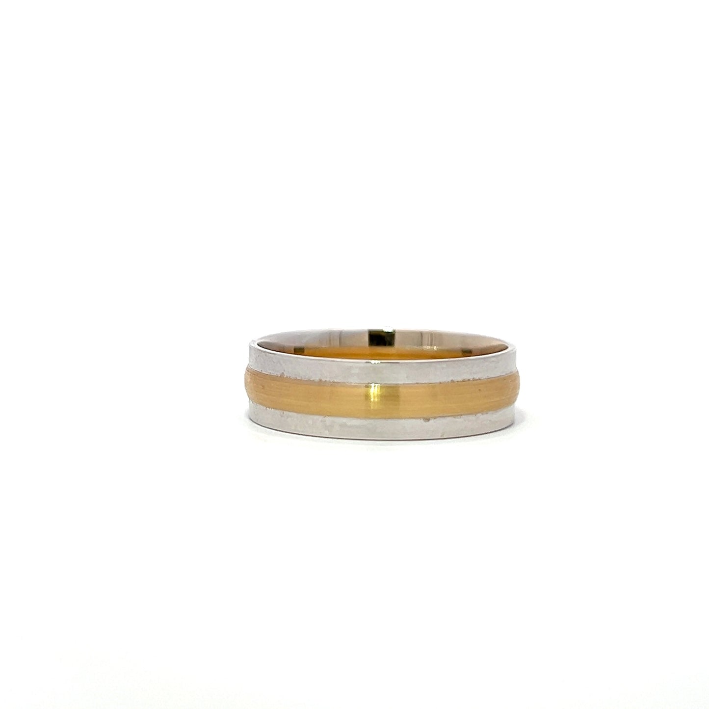 Two tone gold 18K Wedding band