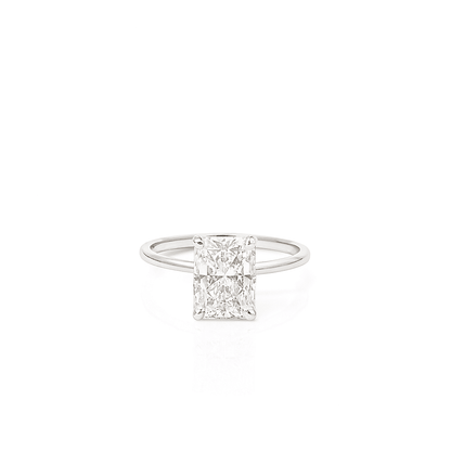 Radiant Solitaire Ring 2.03ct E VS2 18K White Gold Lab-Grown