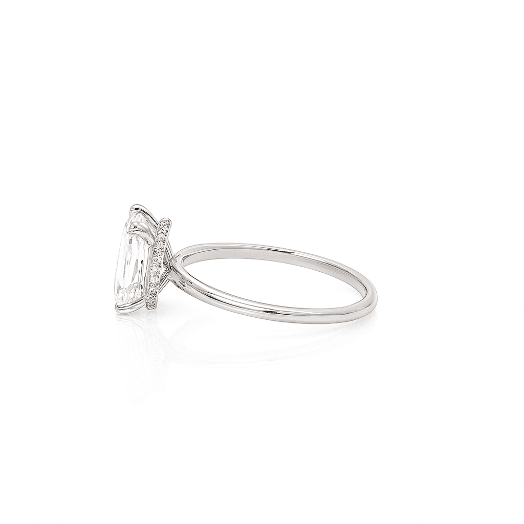 Radiant Solitaire Ring 2.03ct E VS2 18K White Gold Lab-Grown