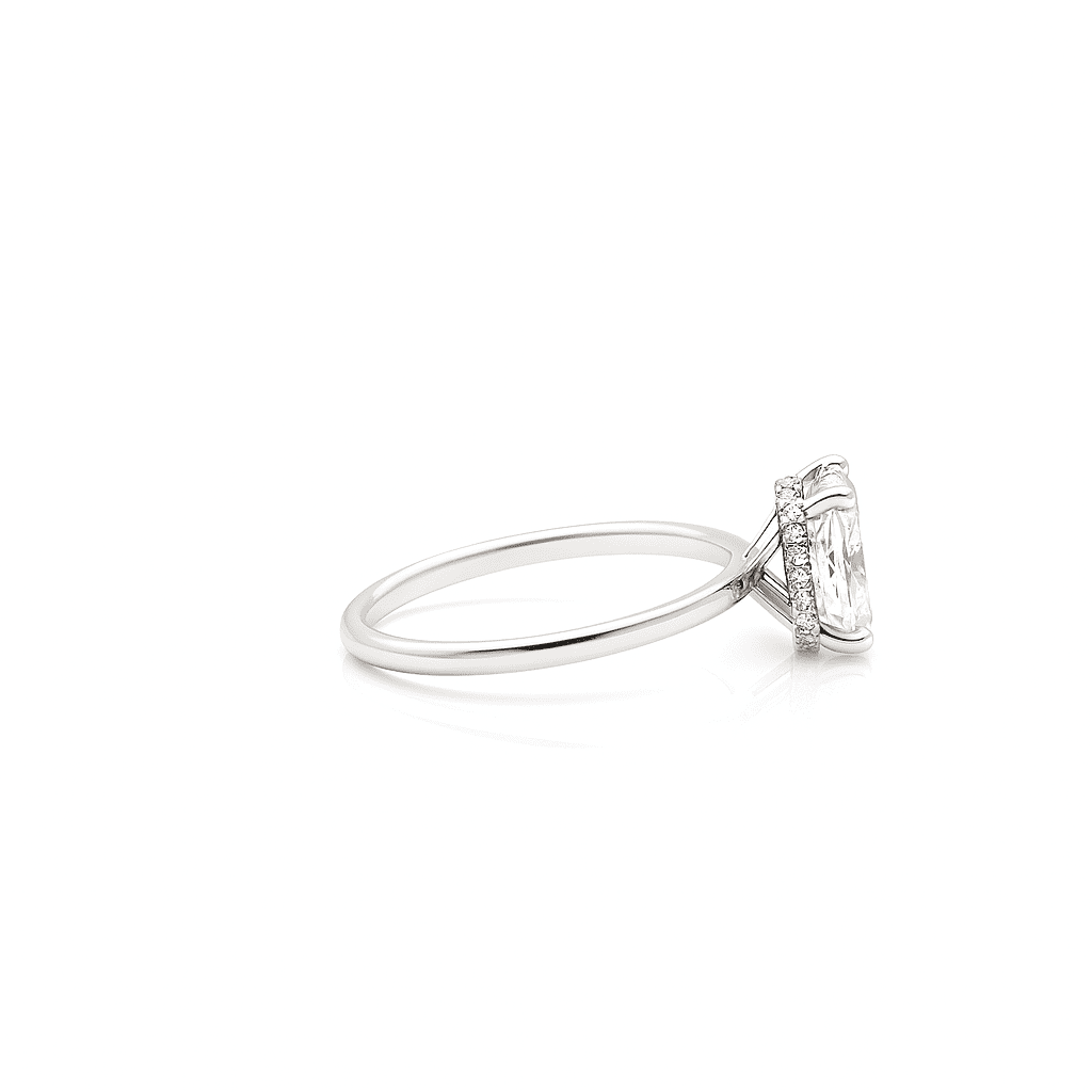 Radiant Solitaire Ring 2.03ct E VS2 18K White Gold Lab-Grown