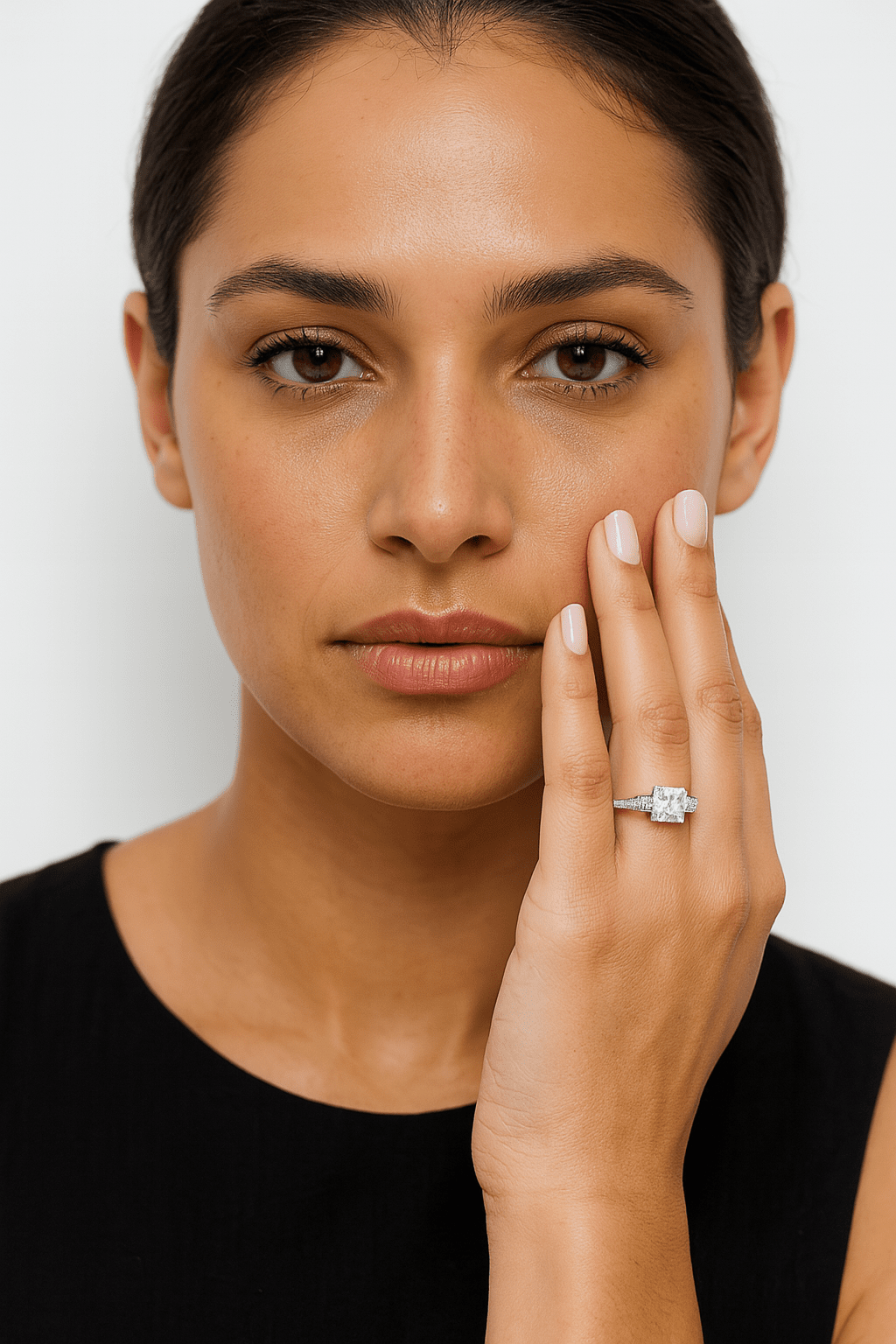 1.68ct J VVS1 Princess cut diamond engagement ring
