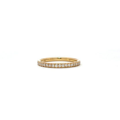 0.26ctw round cut diamond ring yellow gold 18K