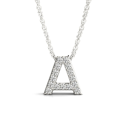 Diamond Initial Pendant – 0.08 ct