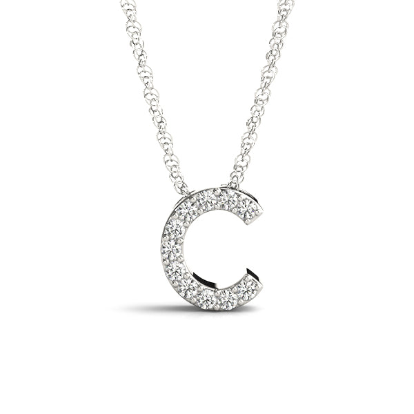 Diamond Initial Pendant – 0.08 ct