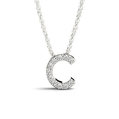 Diamond Initial Pendant – 0.08 ct
