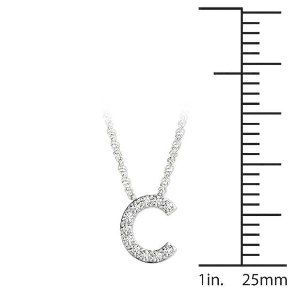 Jacqueline Letter C Diamond Pendant