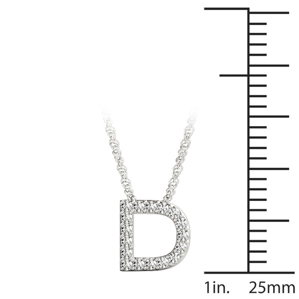Delyth Letter D Diamond Pendant