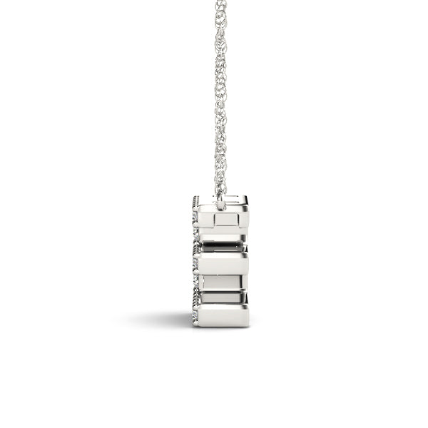 Elara Letter E Diamond Pendant