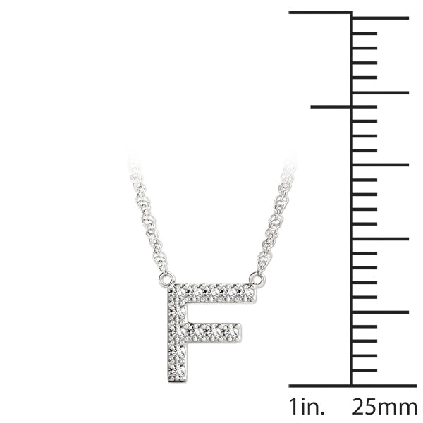 Elowen Letter F Diamond Pendant