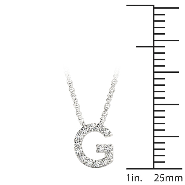 Liliane Letter G Diamond Pendant