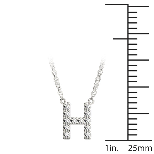 Enora Letter H Diamond Pendant