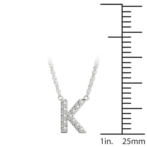 Evanthe Letter K Diamond Pendant