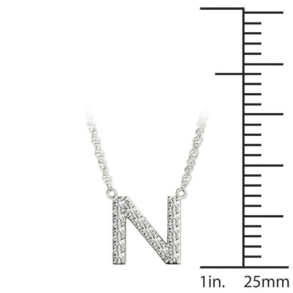Mireille Letter N Diamond Pendant