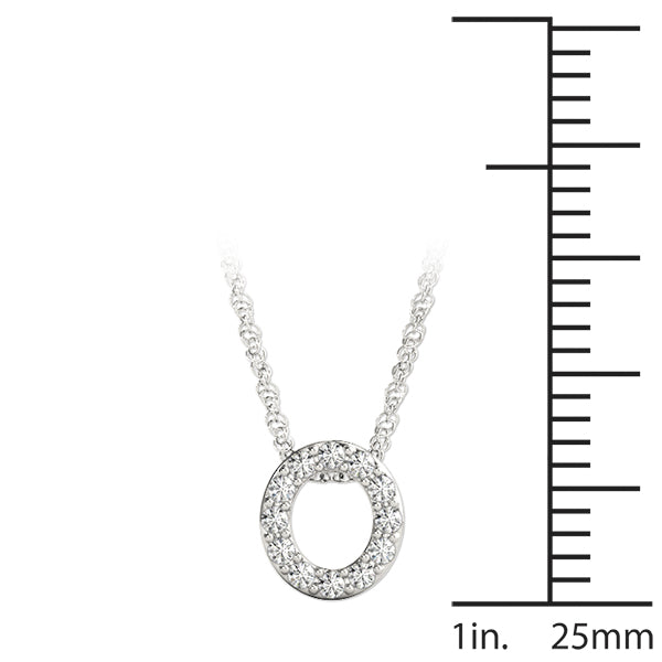 Fiametta Letter O Diamond Pendant