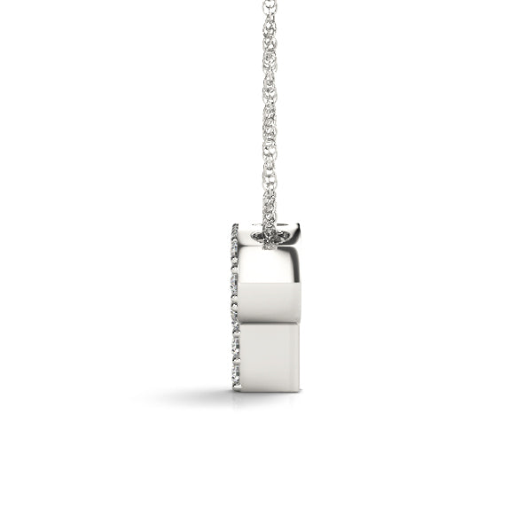 Fiora Letter P Diamond Pendant