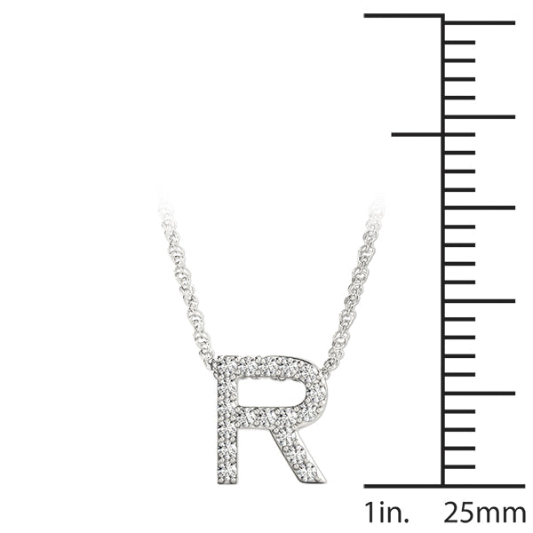 Fiorenza Letter R Diamond Pendant