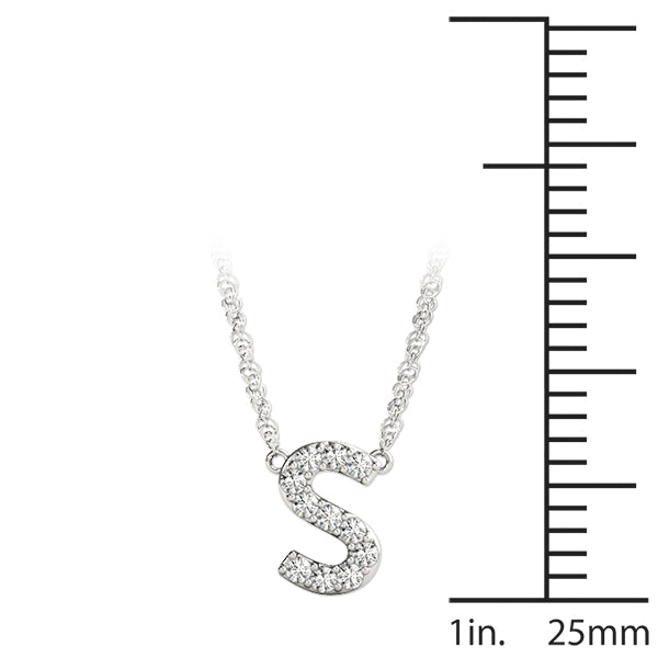 Ophelie Letter S Diamond Pendant