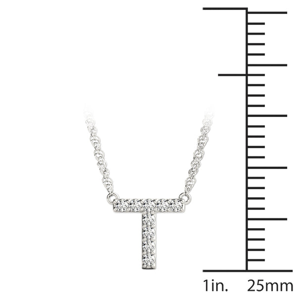 Freesia Letter T Diamond Pendant