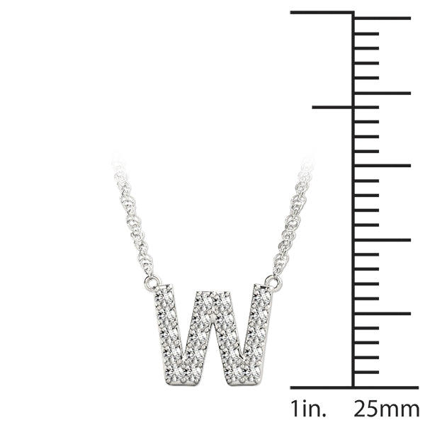 Priscille Letter W Diamond Pendant