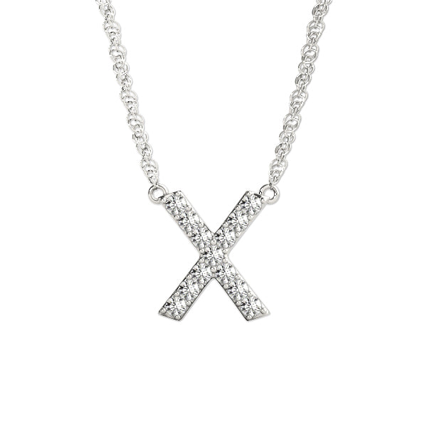 Romane Letter X Diamond Pendant