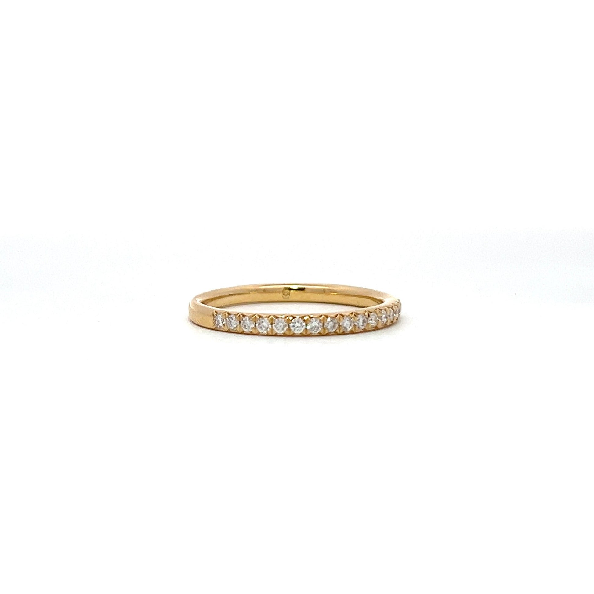 0.26ctw round cut diamond ring yellow gold 18K