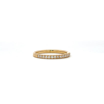 0.26ctw round cut diamond ring yellow gold 18K