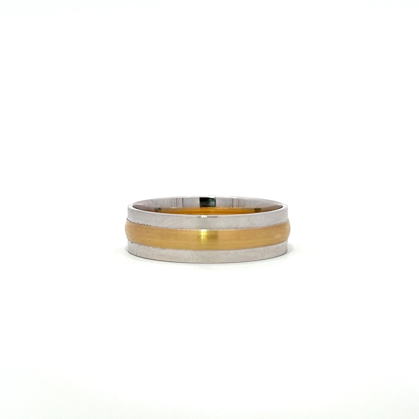 Two tone gold 18K Wedding band