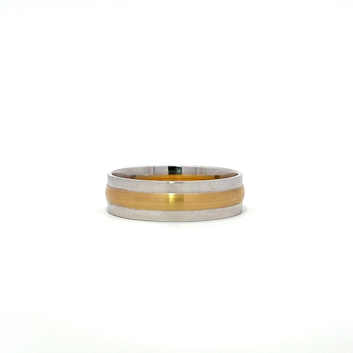 Two tone gold 18K Wedding band