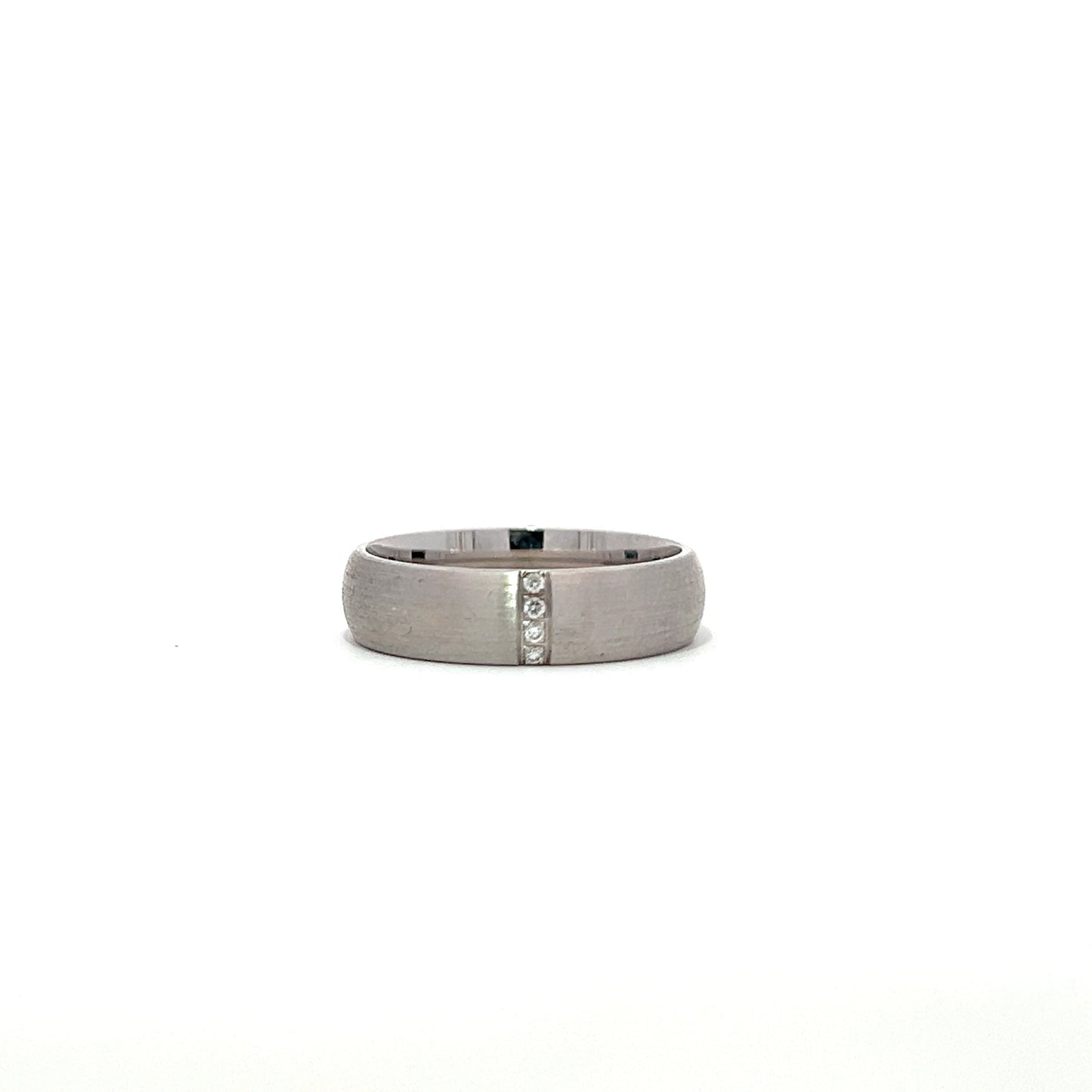 White gold diamond wedding band