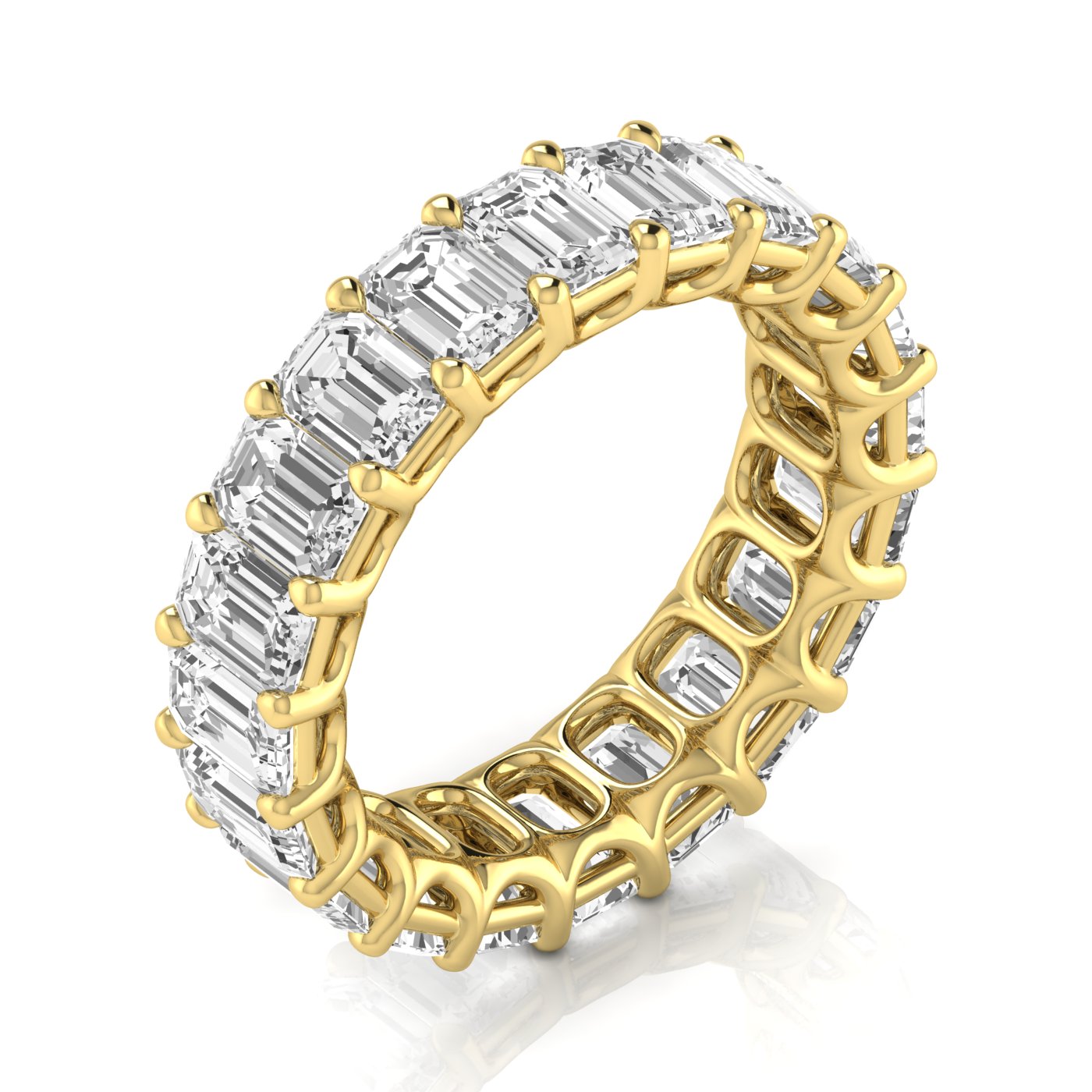 Cecilia Full Eternity Emerald Cut Band