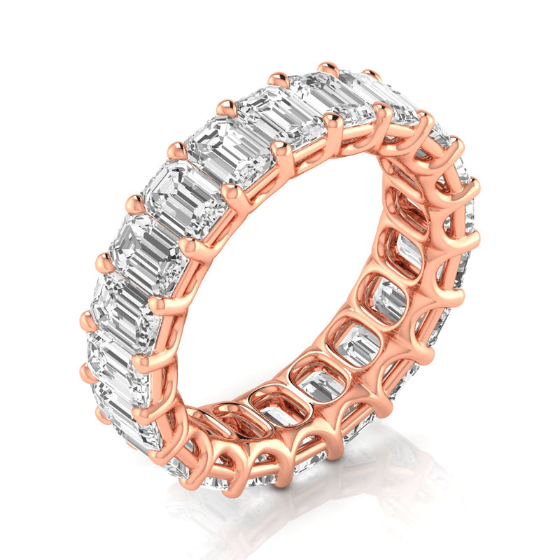 Cecilia Full Eternity Emerald Cut Band