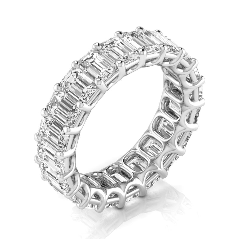 Cecilia Full Eternity Emerald Cut Band
