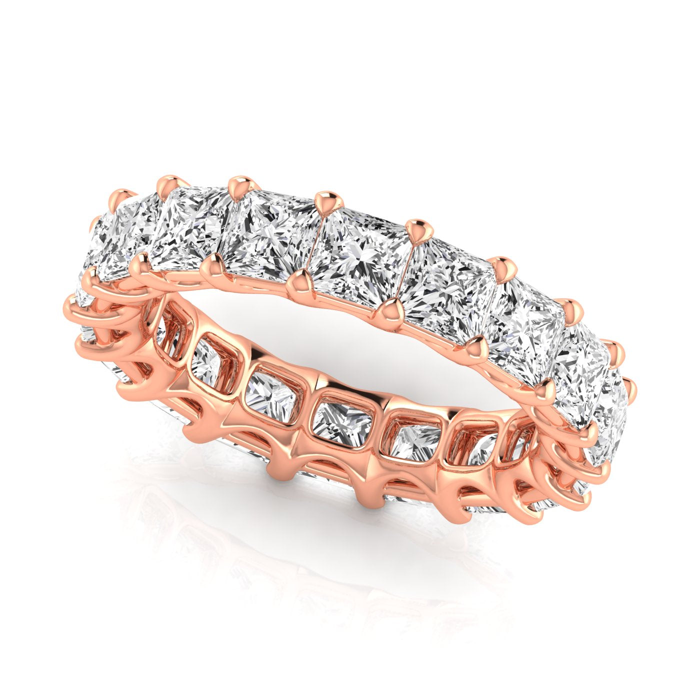 Princess-Cut Diamond Eternity Wedding Band – 5.12 ct